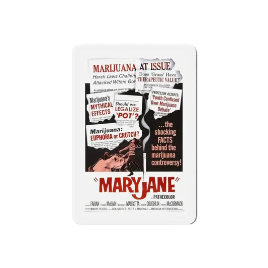 MARYJANE 1968 Movie Poster - Refrigerator Magnet 6 Inch Die-Cut - The Sticker Space