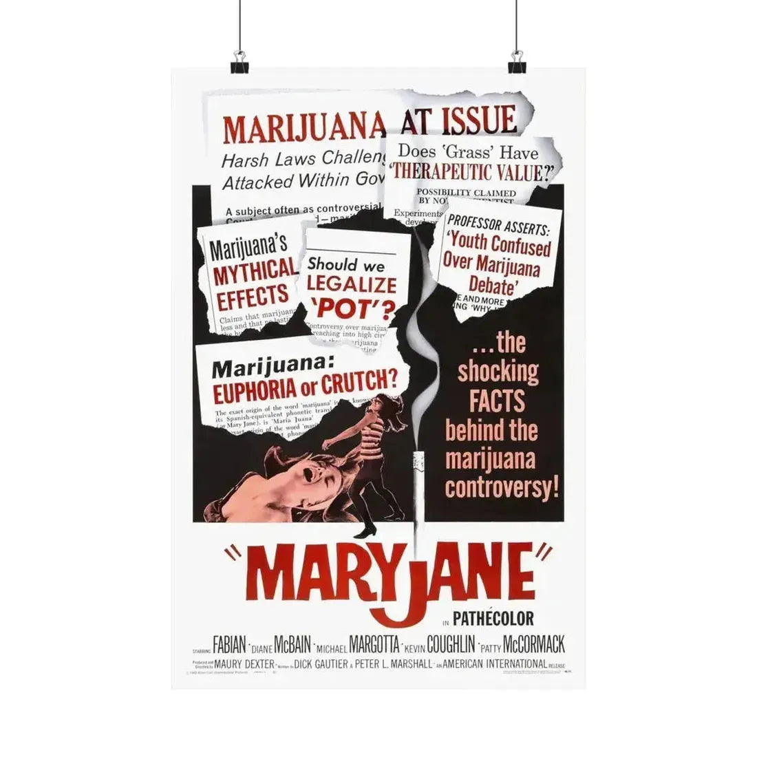 MARYJANE 1968 - Paper Movie Poster 16″ x 24″ Matte - The Sticker Space