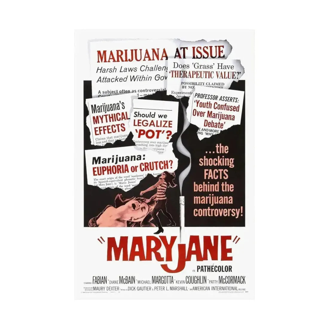 MARYJANE 1968 - Paper Movie Poster - The Sticker Space