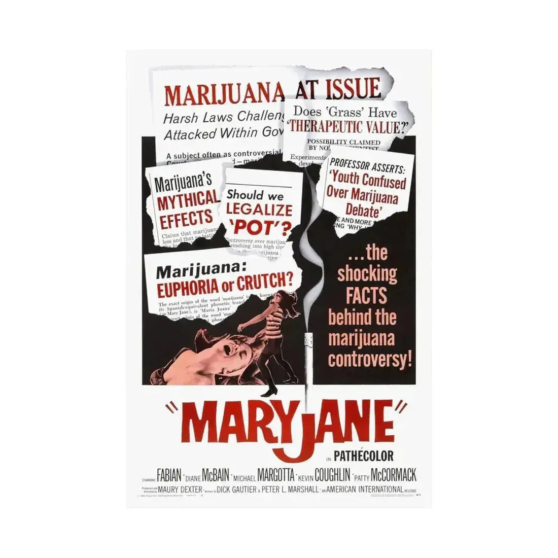 MARYJANE 1968 - Paper Movie Poster - The Sticker Space