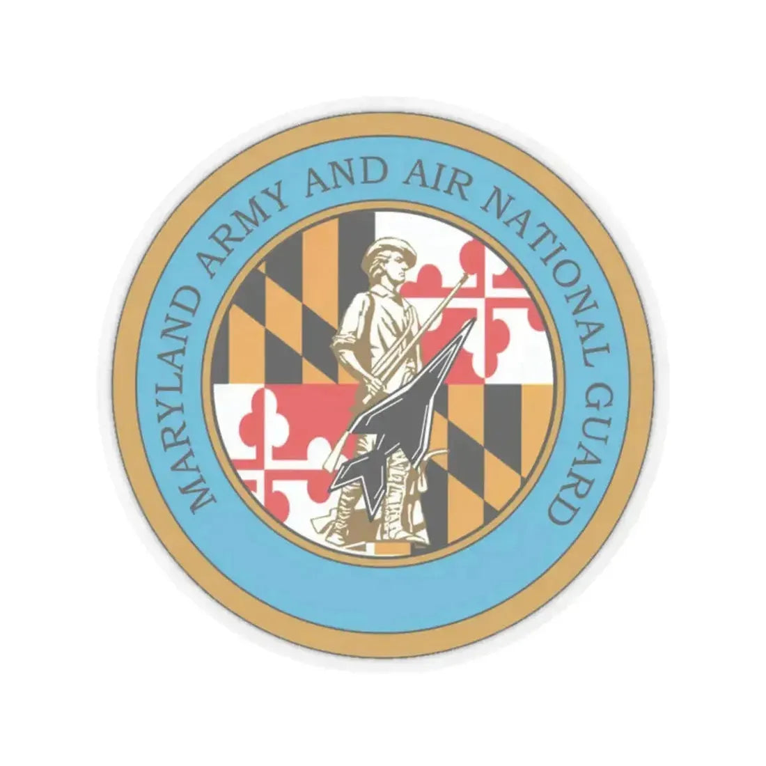 Maryland Army Air National Guard - STICKER Vinyl Kiss-Cut Decal 4 Inch Transparent - The Sticker Space