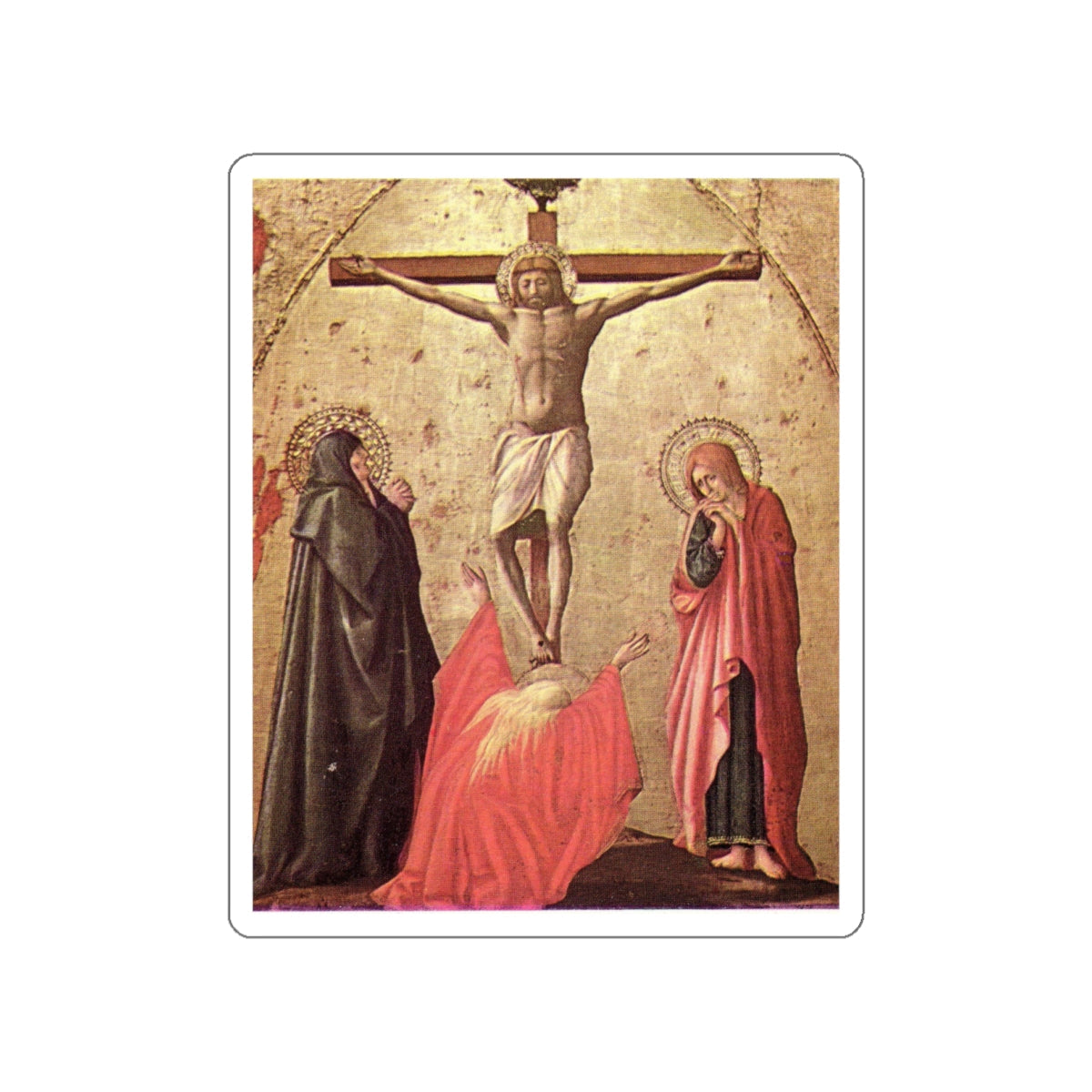 MASACCIO - Crocifissione (Artwork) STICKER Vinyl Die-Cut Decal-White-The Sticker Space