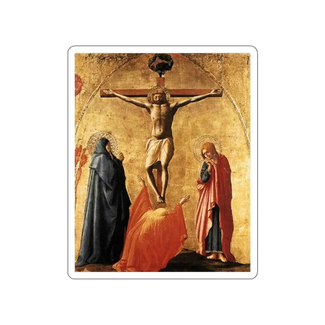 MASACCIO - Crucifixion (Artwork) STICKER Vinyl Die-Cut Decal White Die-Cut 6 Inch - The Sticker Space