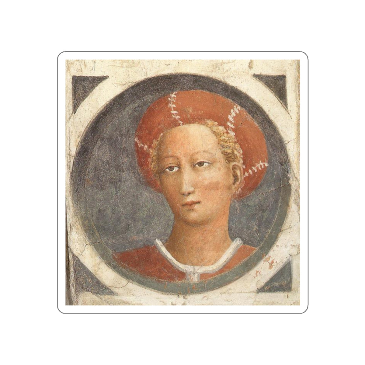 MASACCIO - Medallion (Artwork) STICKER Vinyl Die-Cut Decal-White-The Sticker Space