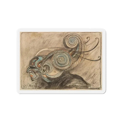 Mask (Magazine Illustration) Refrigerator Magnet 3 Inch - The Sticker Space