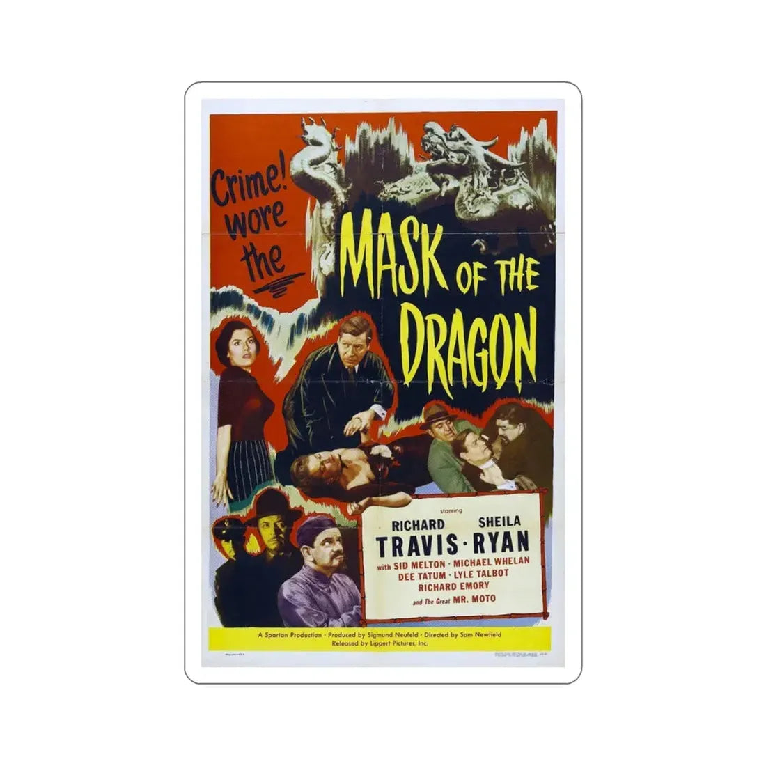 Mask of the Dragon 1951 Movie Poster STICKER Vinyl Die-Cut Decal 5 Inch - The Sticker Space