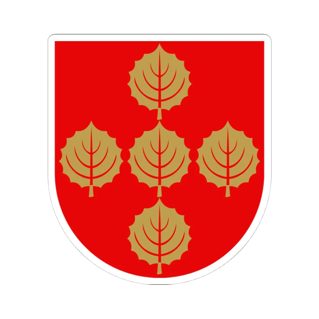 Masku.vaakuna (Finland) (Coat of Arms) STICKER Vinyl Kiss-Cut Decal 4 Inch White - The Sticker Space