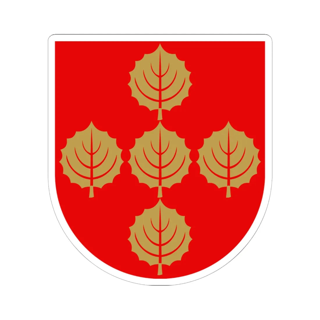 Masku.vaakuna (Finland) (Coat of Arms) STICKER Vinyl Kiss-Cut Decal 6 Inch White - The Sticker Space