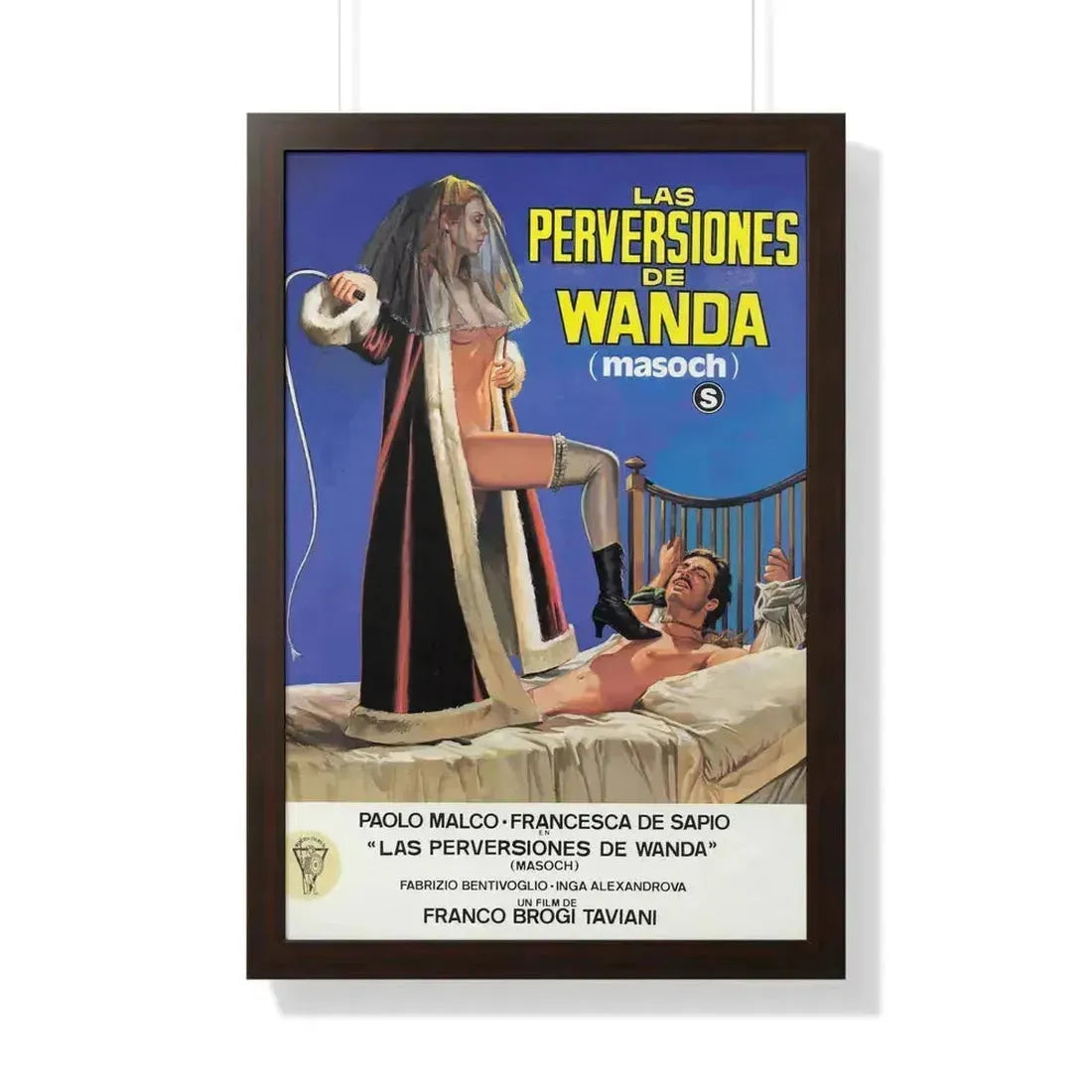 MASOCH 1980 - Framed Movie Poster 20" x 30" Walnut - The Sticker Space