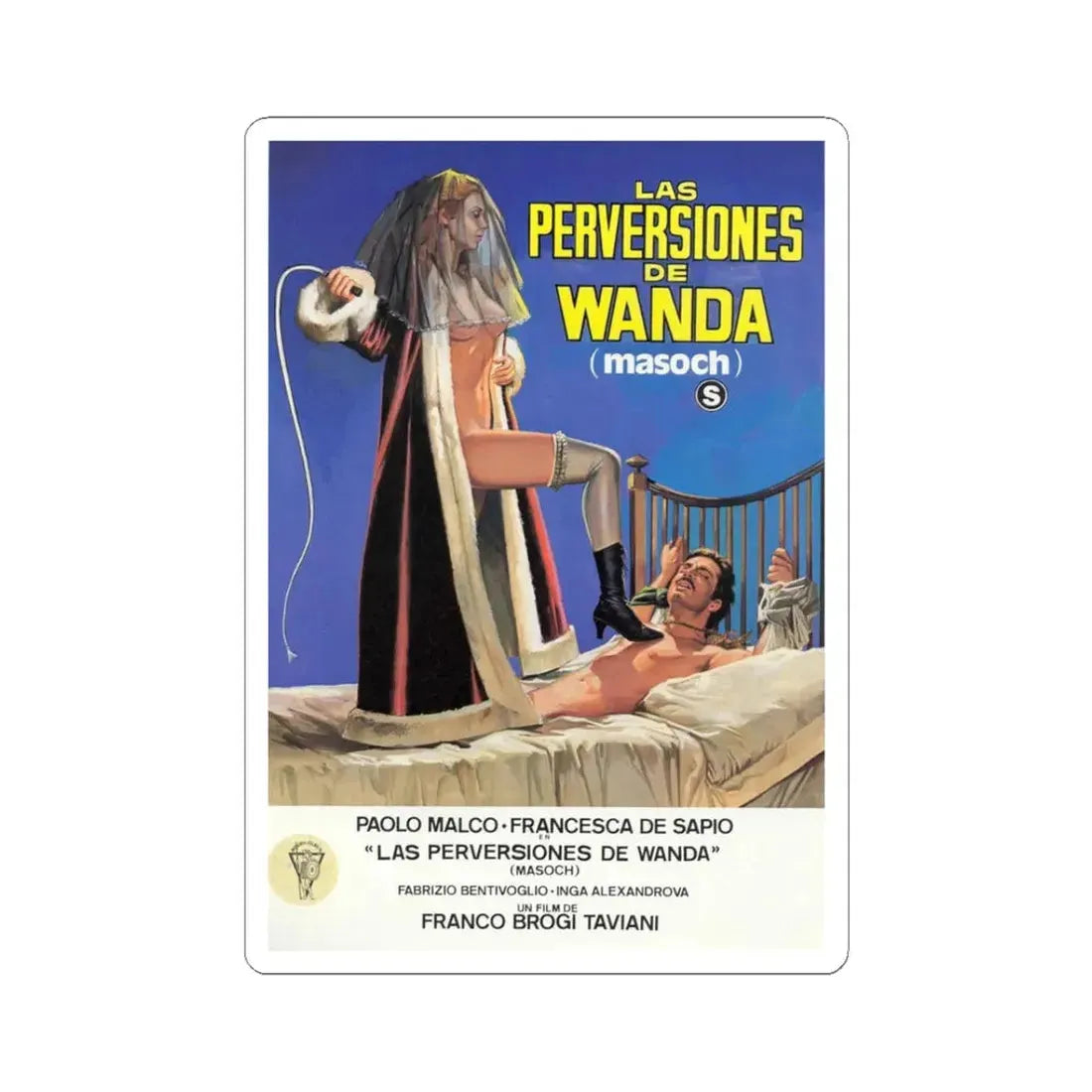 MASOCH 1980 Movie Poster - STICKER Vinyl Kiss-Cut Decal 3 Inch White - The Sticker Space