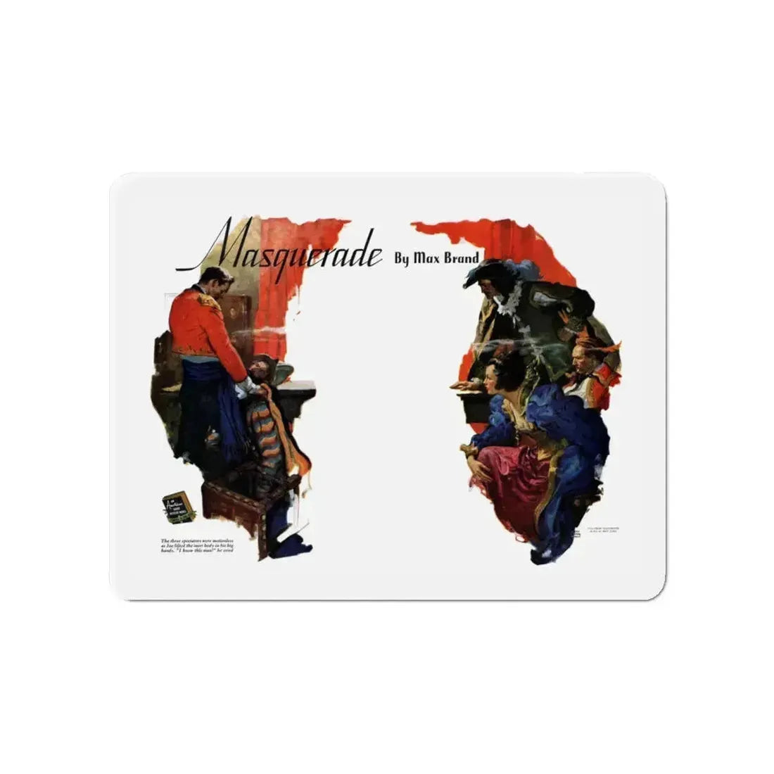 Masquerade (1), The American Magazine, June 1936 (Magazine Illustration) Refrigerator Magnet 4 Inch - The Sticker Space