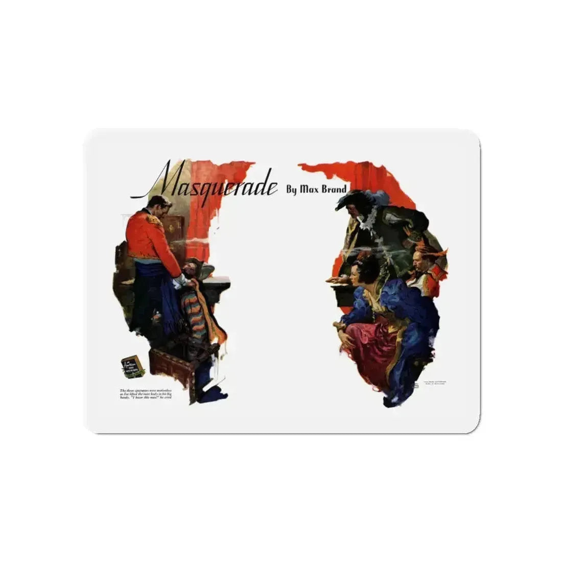 Masquerade (1), The American Magazine, June 1936 (Magazine Illustration) Refrigerator Magnet 5 Inch - The Sticker Space