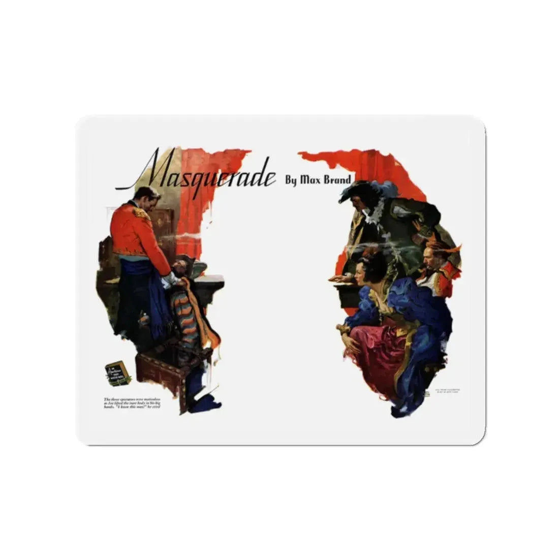 Masquerade (1), The American Magazine, June 1936 (Magazine Illustration) Refrigerator Magnet - The Sticker Space