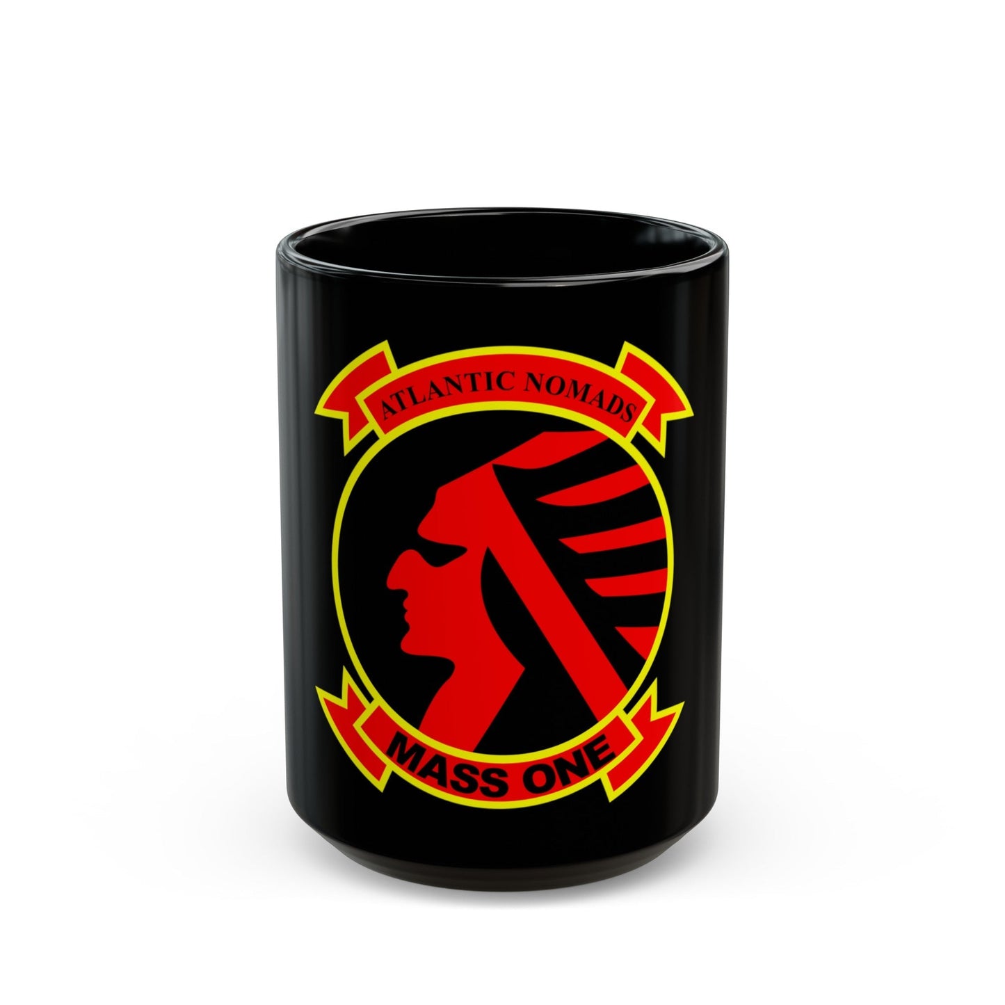 MASS 1 Squadron (USMC) Black Coffee Mug-15oz-The Sticker Space