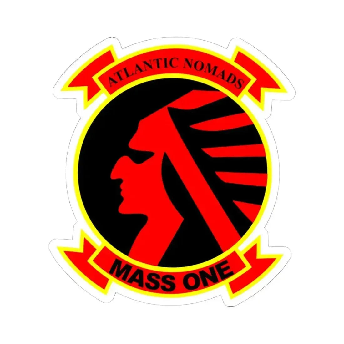 MASS 1 Squadron (USMC) STICKER Vinyl Kiss-Cut Decal 4 Inch White - The Sticker Space