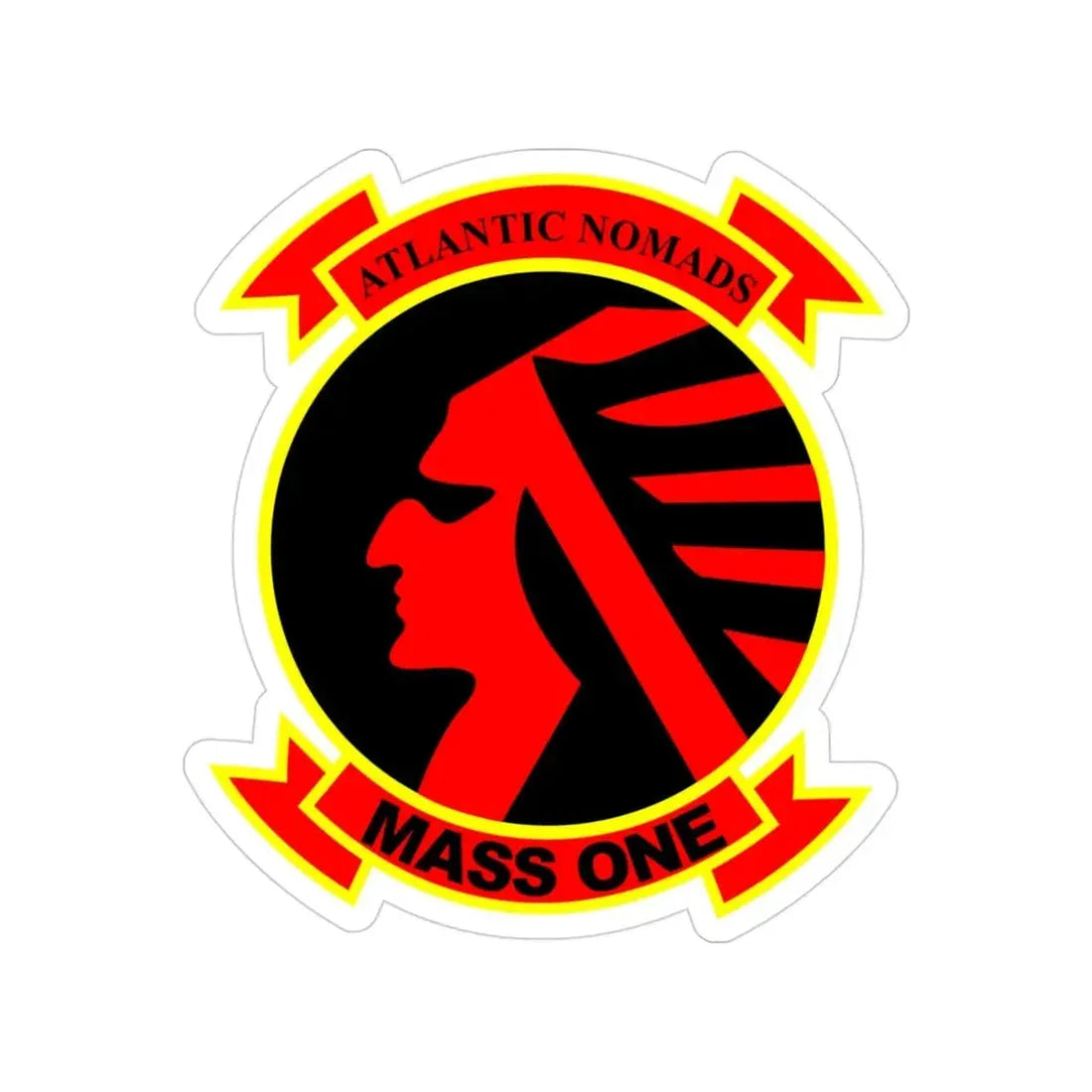 MASS 1 Squadron (USMC) Transparent STICKER Die-Cut Vinyl Decal 3 Inch - The Sticker Space