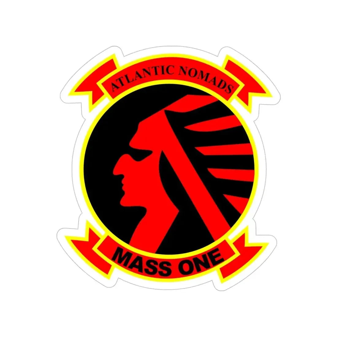 MASS 1 Squadron (USMC) Transparent STICKER Die-Cut Vinyl Decal 5 Inch - The Sticker Space