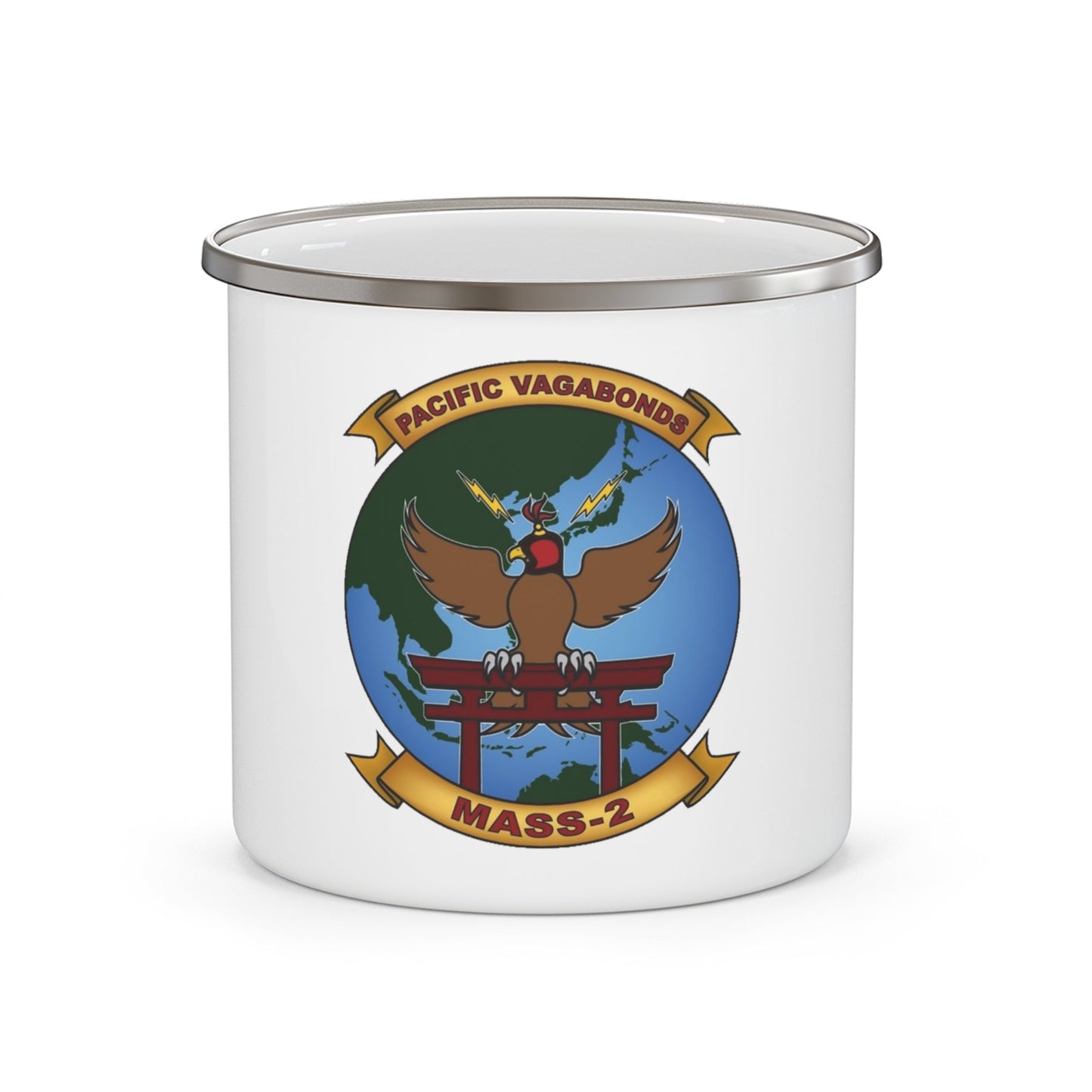 MASS 2 Pacific Vagabonds (USMC) Enamel Mug-12oz-The Sticker Space