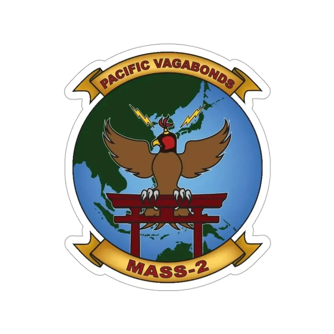 MASS 2 Pacific Vagabonds (USMC) STICKER Vinyl Die-Cut Decal 3 Inch - The Sticker Space