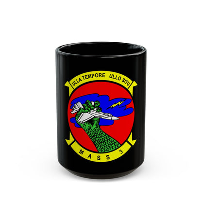 MASS 3 Squadron (USMC) Black Coffee Mug-15oz-The Sticker Space