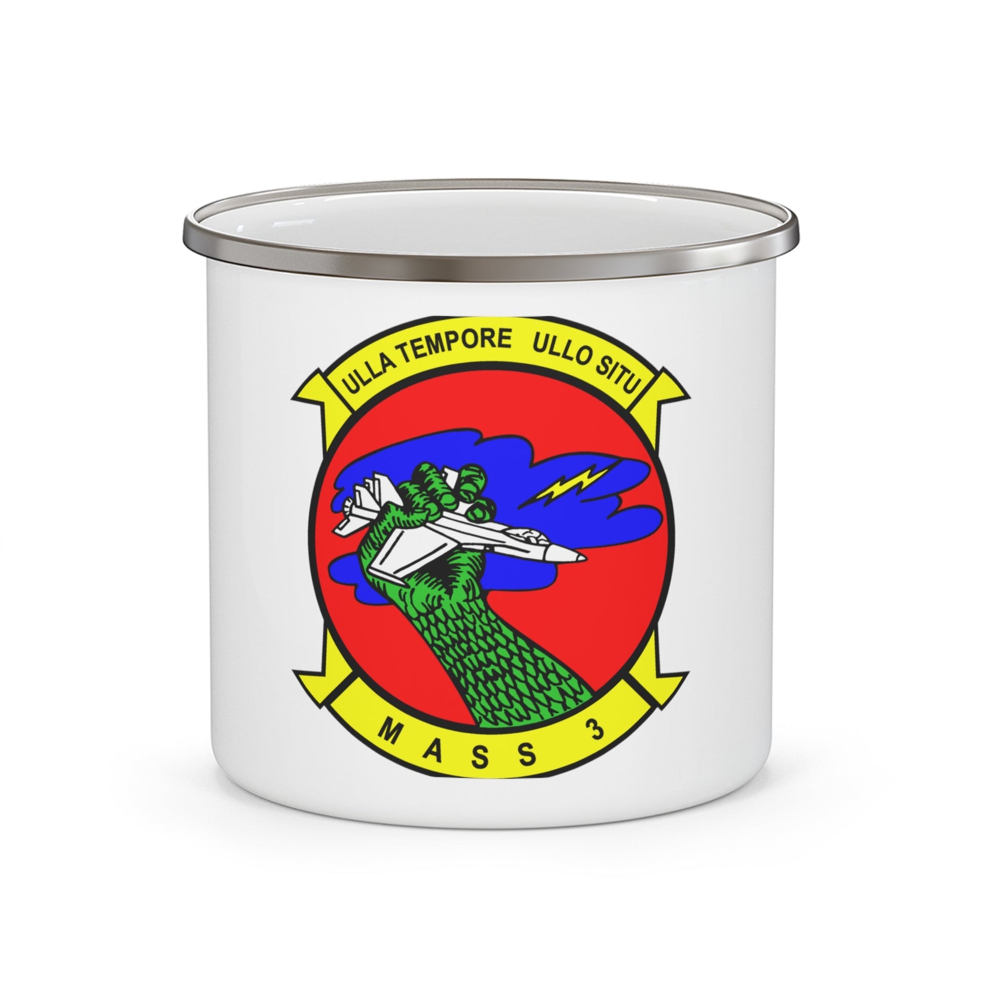 MASS 3 Squadron (USMC) Enamel Mug-12oz-The Sticker Space