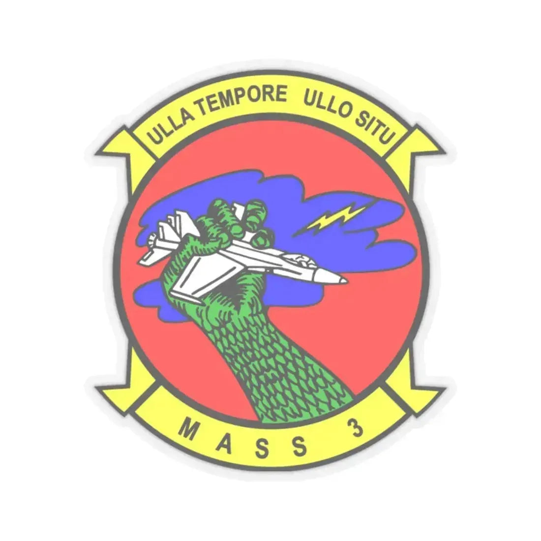 MASS 3 Squadron (USMC) STICKER Vinyl Kiss-Cut Decal 2 Inch Transparent - The Sticker Space