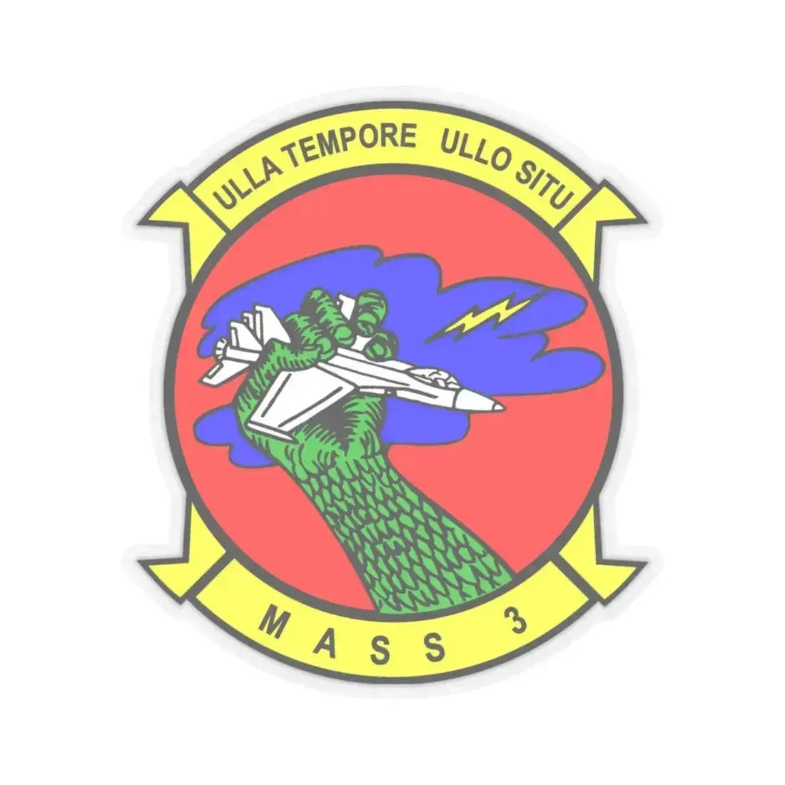 MASS 3 Squadron (USMC) STICKER Vinyl Kiss-Cut Decal 4 Inch Transparent - The Sticker Space