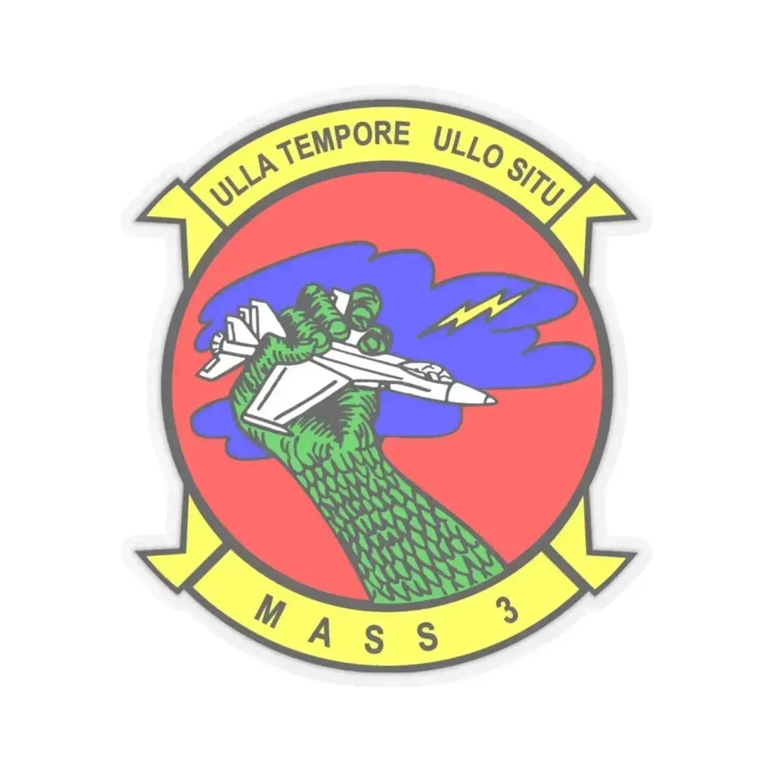 MASS 3 Squadron (USMC) STICKER Vinyl Kiss-Cut Decal 6 Inch Transparent - The Sticker Space