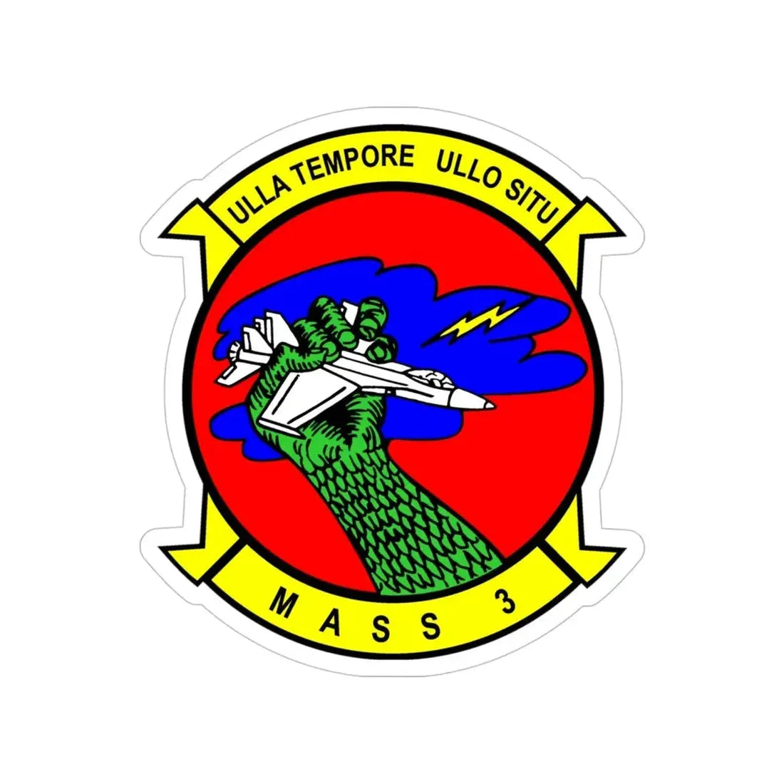 MASS 3 Squadron (USMC) Transparent STICKER Die-Cut Vinyl Decal 4 Inch - The Sticker Space