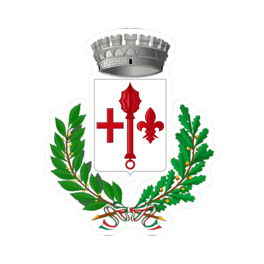 Massa e Cozzile-Stemma (Italy) (Coat of Arms) STICKER Vinyl Kiss-Cut Decal 2 Inch White - The Sticker Space