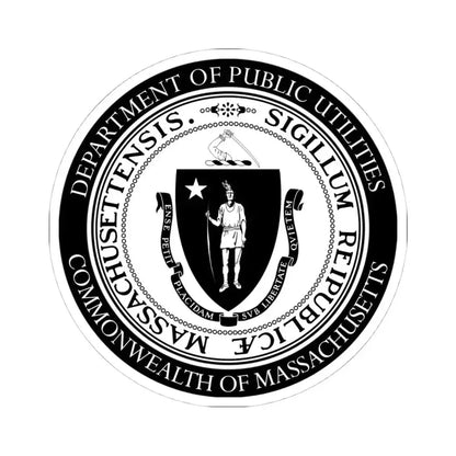 Massachusetts Department of Public Utilities - STICKER Vinyl Kiss-Cut Decal 4 Inch White - The Sticker Space