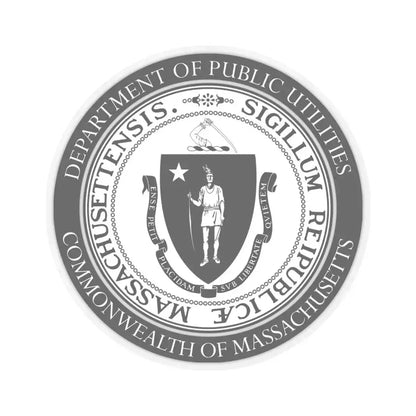 Massachusetts Department of Public Utilities - STICKER Vinyl Kiss-Cut Decal 6 Inch Transparent - The Sticker Space