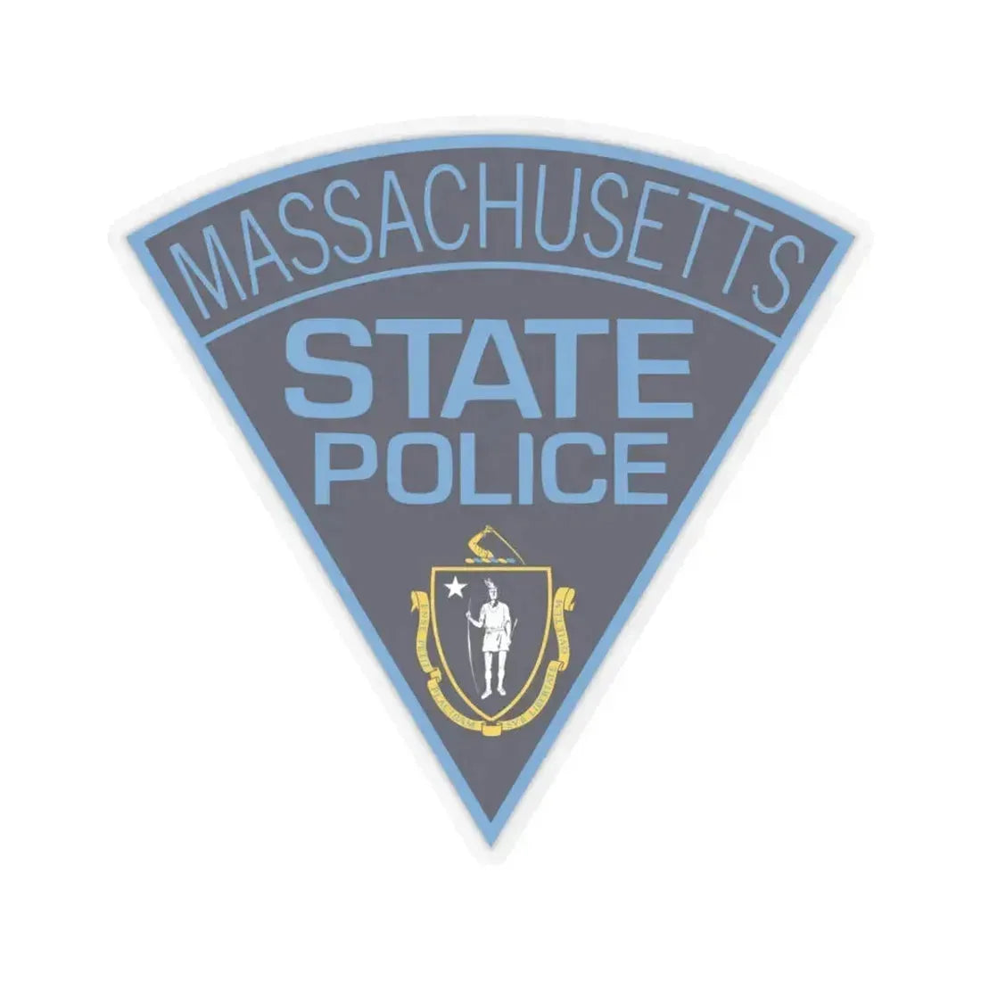 Massachusetts State Police - STICKER Vinyl Kiss-Cut Decal 3 Inch Transparent - The Sticker Space