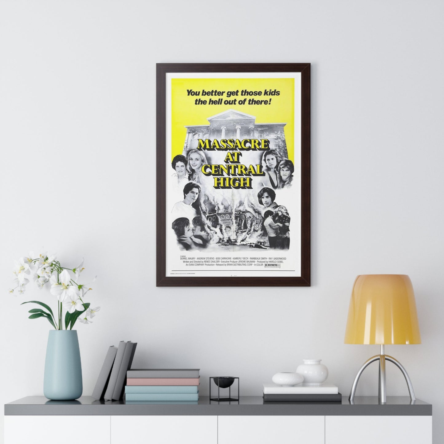 MASSACRE AT CENTRAL HIGH 1976 - Framed Movie Poster-The Sticker Space