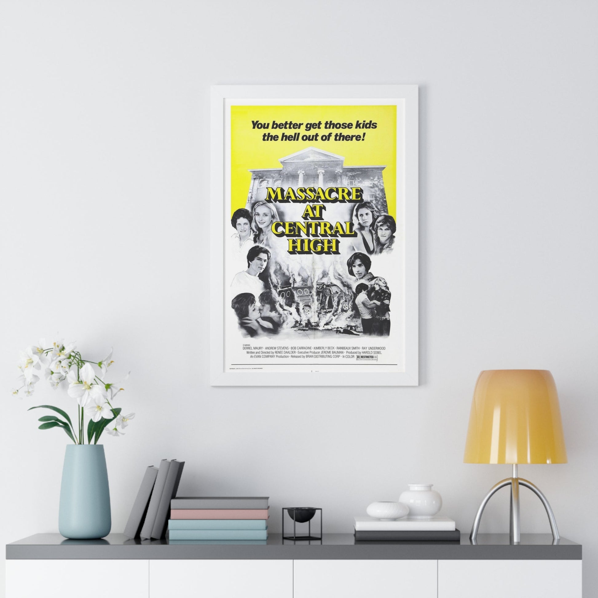 MASSACRE AT CENTRAL HIGH 1976 - Framed Movie Poster-The Sticker Space