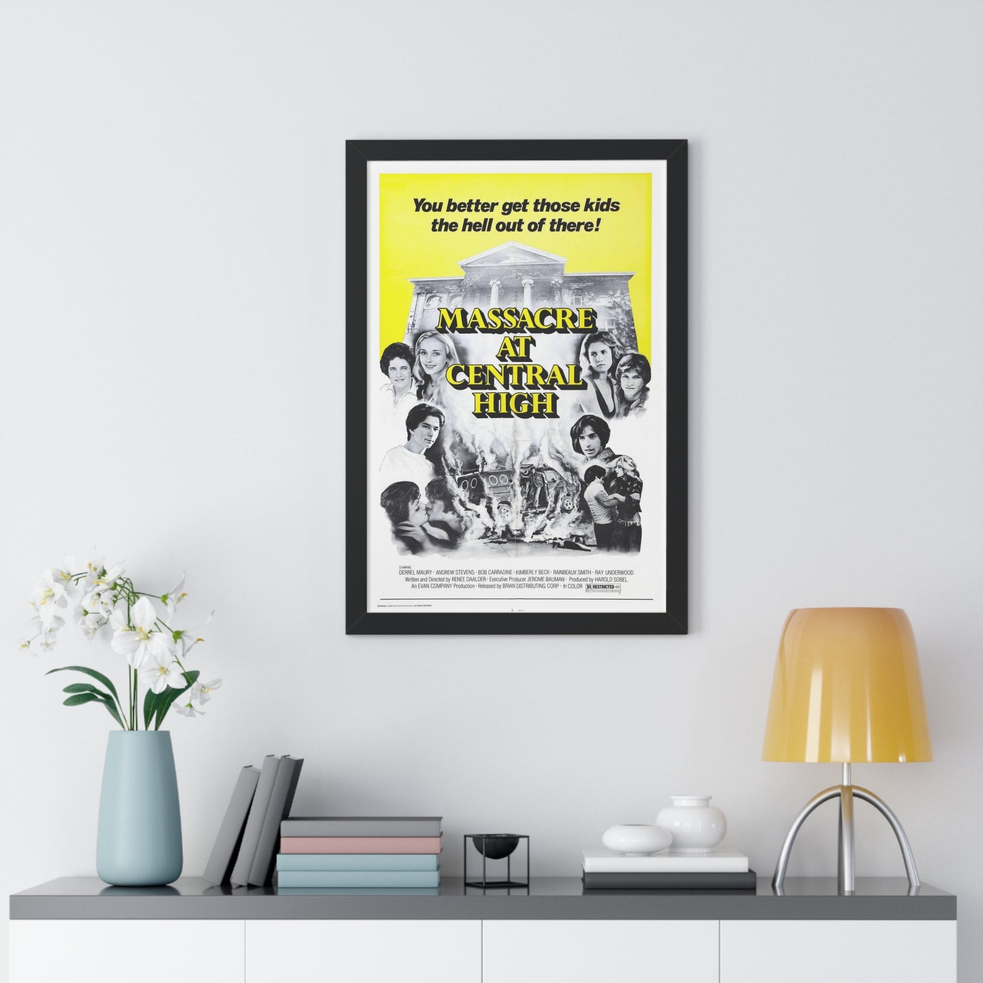 MASSACRE AT CENTRAL HIGH 1976 - Framed Movie Poster-The Sticker Space