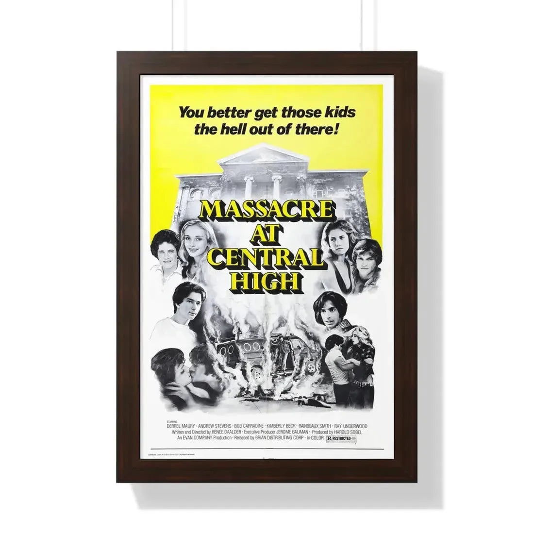 MASSACRE AT CENTRAL HIGH 1976 - Framed Movie Poster - The Sticker Space