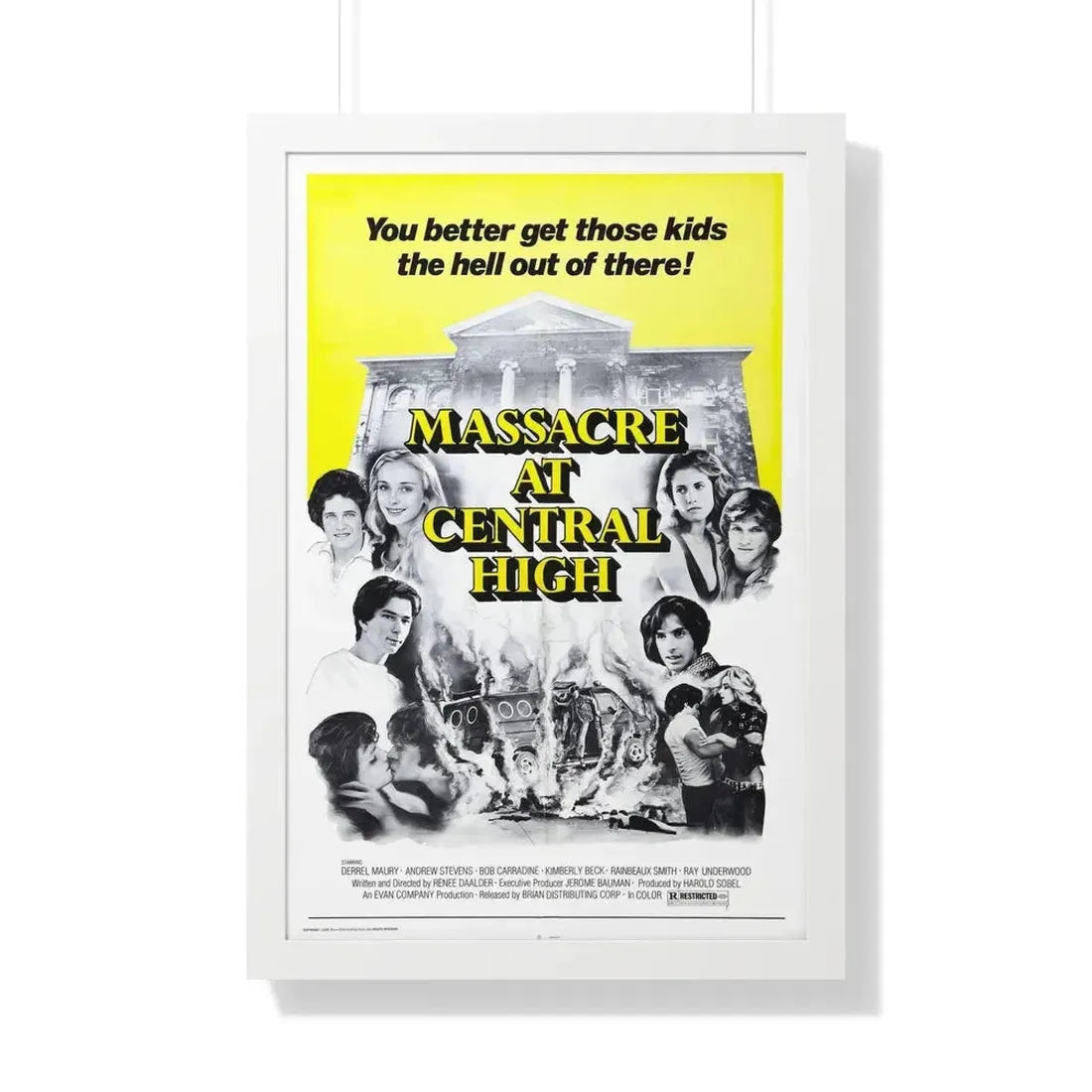 MASSACRE AT CENTRAL HIGH 1976 - Framed Movie Poster - The Sticker Space