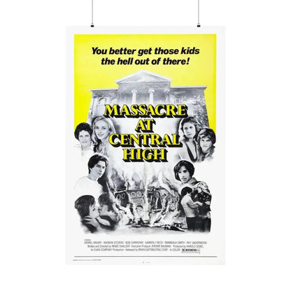 MASSACRE AT CENTRAL HIGH 1976 - Paper Movie Poster - The Sticker Space