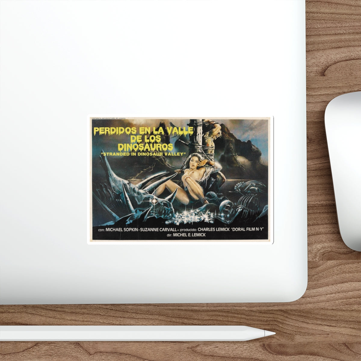 MASSACRE IN DINOSAUR VALLEY 1985 Movie Poster STICKER Vinyl Die-Cut Decal-The Sticker Space