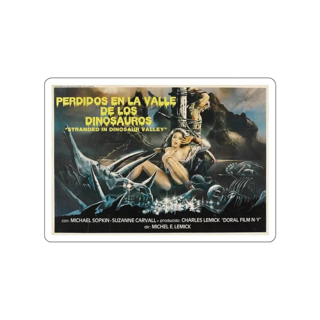 MASSACRE IN DINOSAUR VALLEY 1985 Movie Poster STICKER Vinyl Die-Cut Decal 5 Inch - The Sticker Space