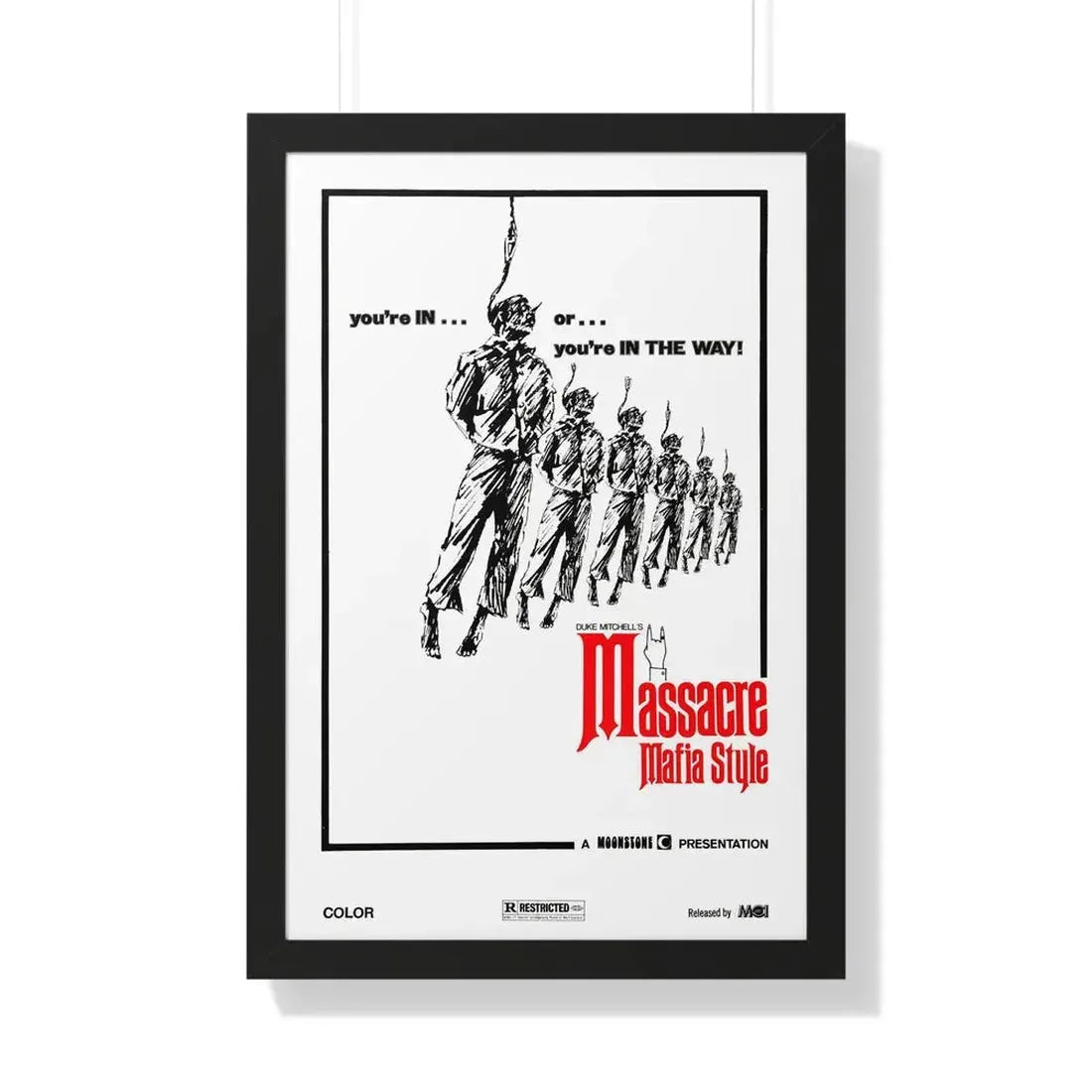 MASSACRE MAFIA STYLE 1974 - Framed Movie Poster - The Sticker Space