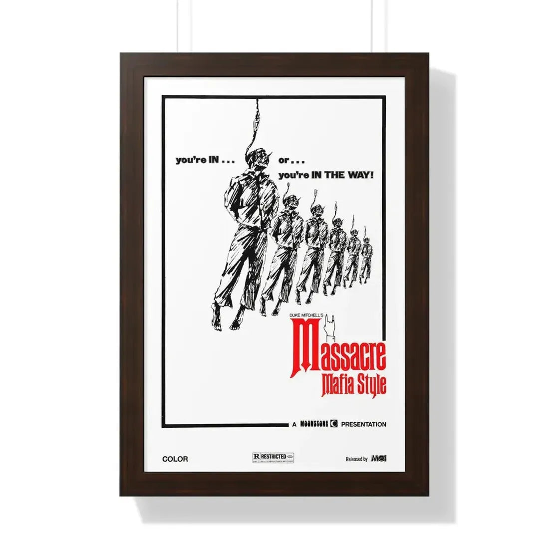 MASSACRE MAFIA STYLE 1974 - Framed Movie Poster - The Sticker Space