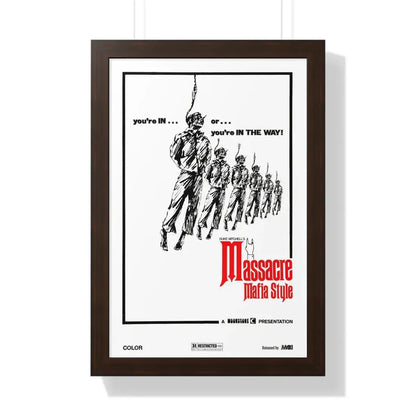 MASSACRE MAFIA STYLE 1974 - Framed Movie Poster - The Sticker Space
