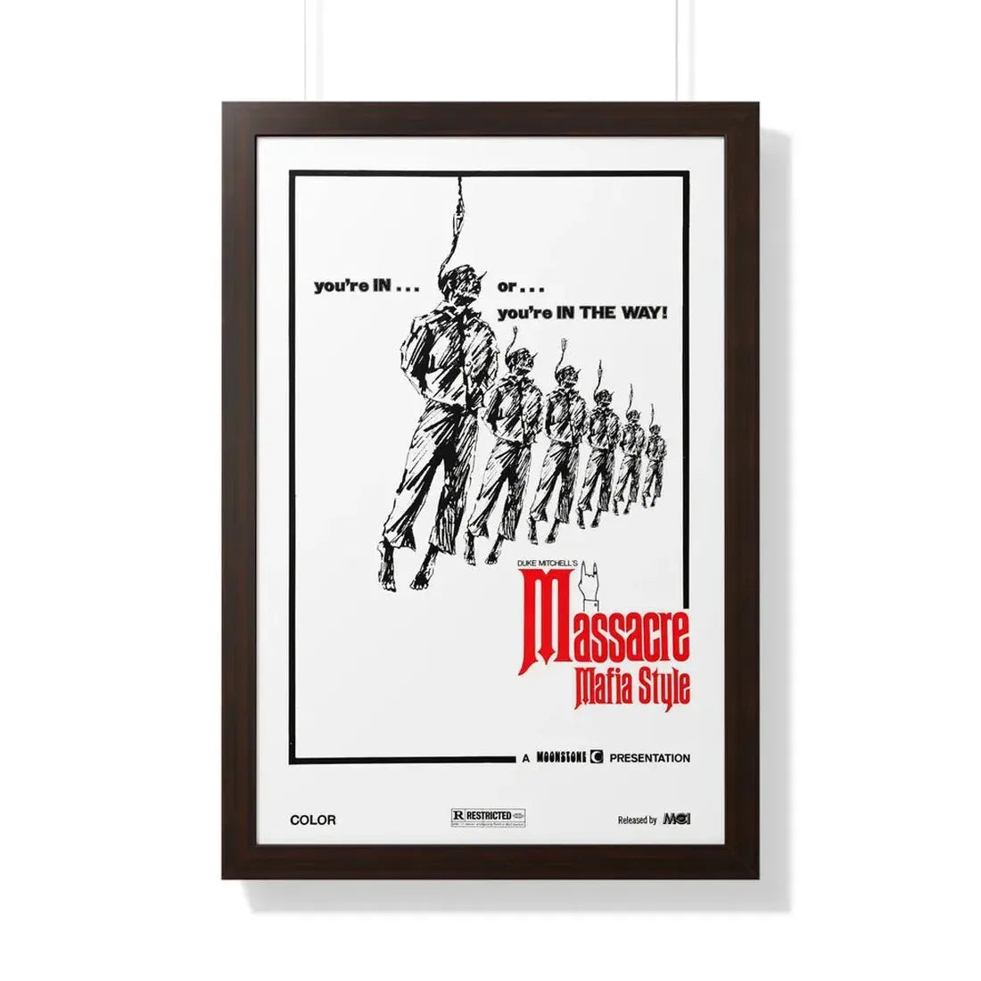 MASSACRE MAFIA STYLE 1974 - Framed Movie Poster - The Sticker Space