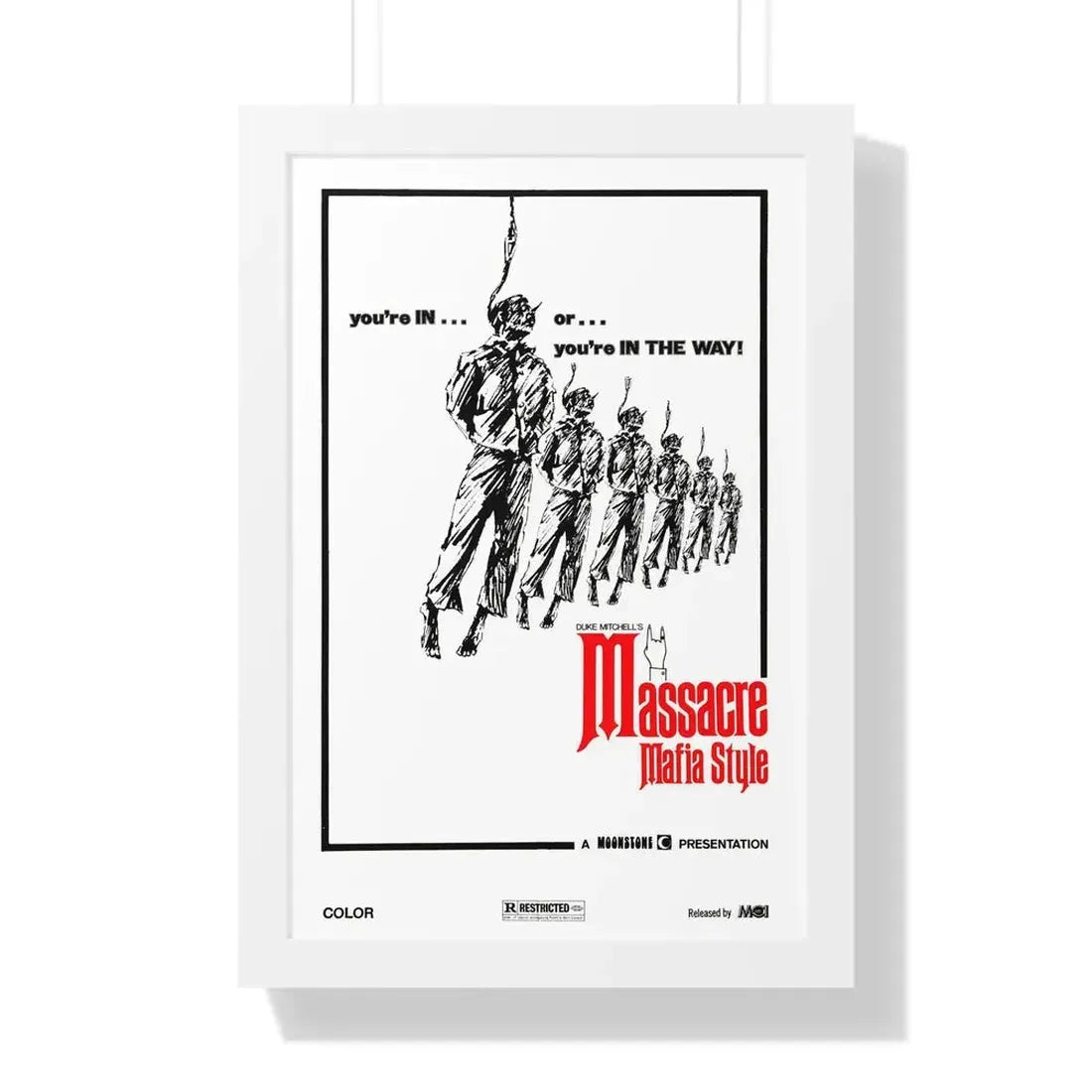 MASSACRE MAFIA STYLE 1974 - Framed Movie Poster - The Sticker Space