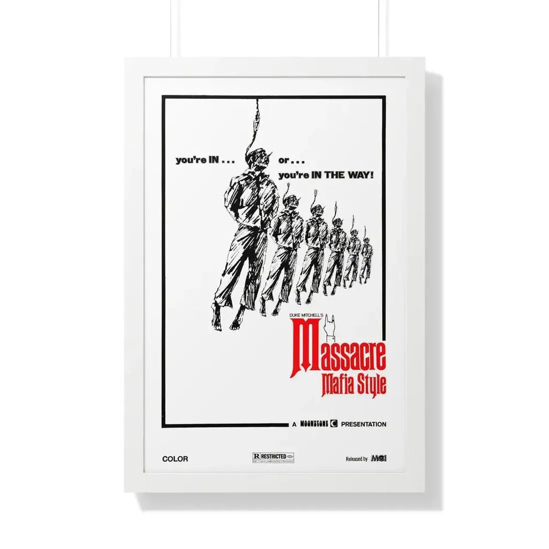 MASSACRE MAFIA STYLE 1974 - Framed Movie Poster - The Sticker Space