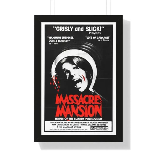 MASSACRE MANSION (THE NESTING) 1981 - Framed Movie Poster 16″ x 24″ Black - The Sticker Space