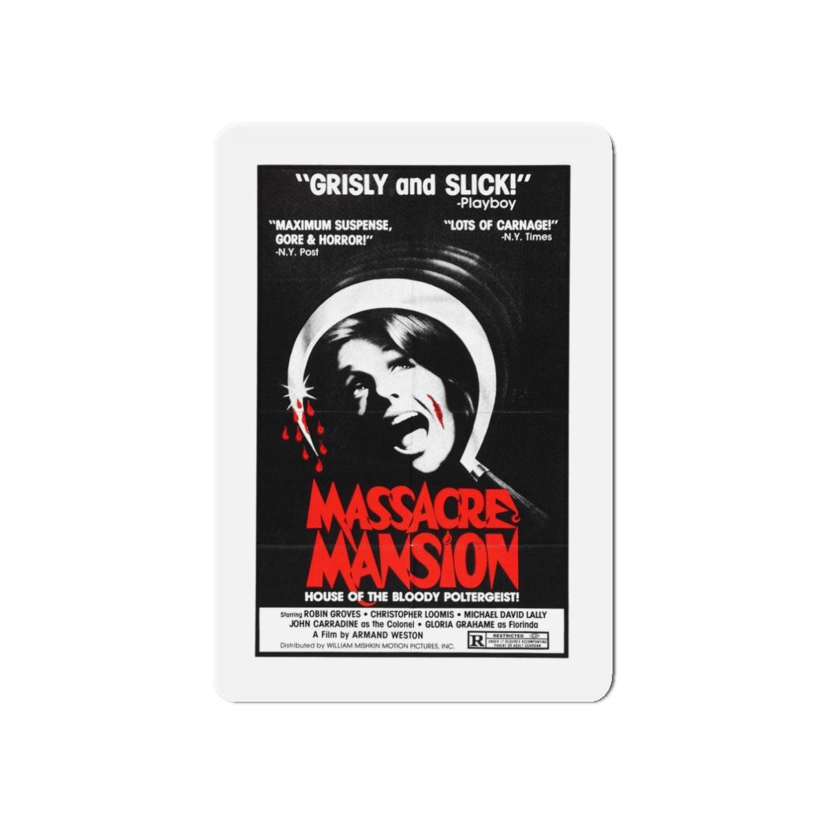 MASSACRE MANSION (THE NESTING) 1981 Movie Poster - Refrigerator Magnet-3" x 3"-The Sticker Space