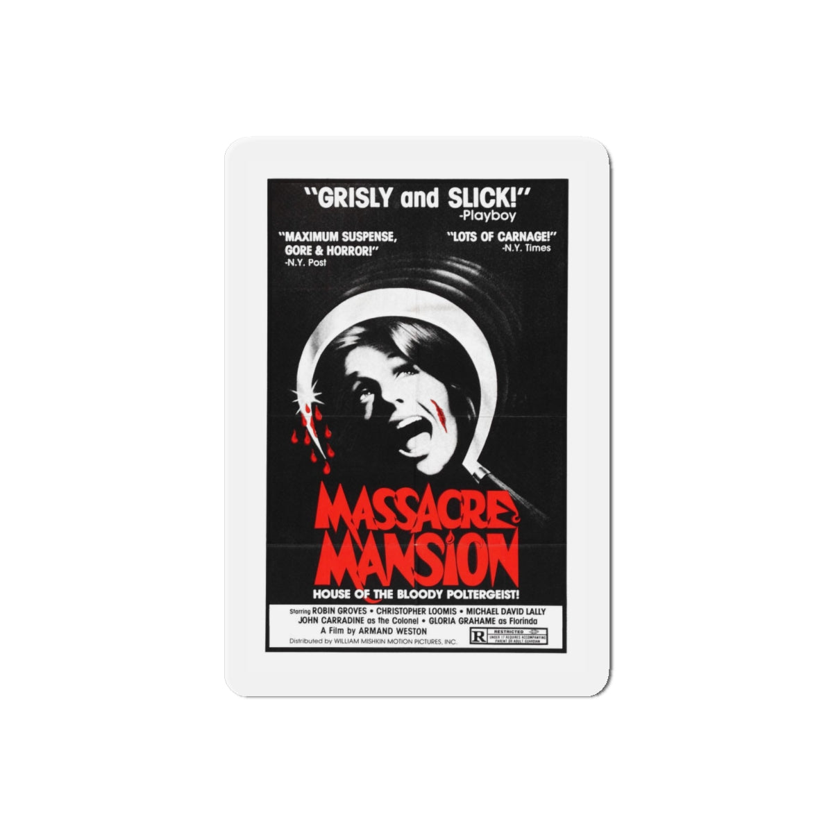 MASSACRE MANSION (THE NESTING) 1981 Movie Poster - Refrigerator Magnet-6 Inch-The Sticker Space